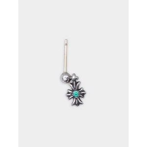 Pendiente Esmeralda Tiny E Cromo Corazones - Imagen 1 de 2