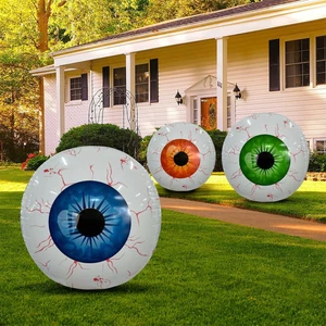 Halloween Inflatables Eyeball Decorations - Bloodshot Eyeballs Garden Decoration - Picture 1 of 17