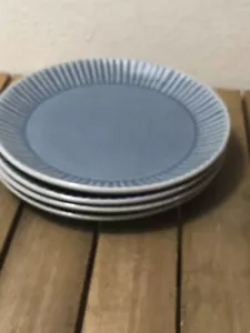 Laurie Gates AMALIE Blue Reactive Glaze 10" Dinner Plates Set of 4 - Picture 1 of 7