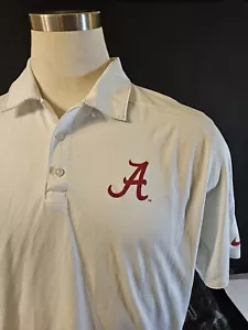 Alabama Crimson Tide NCAA Fútbol Nike Blanco Rojo Polo Para Hombre Talla Grande - Imagen 1 de 6