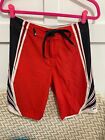 Fox Racing FoxTech Men's Board Shorts Swim Trunks With Multi Tool Red Size 28
