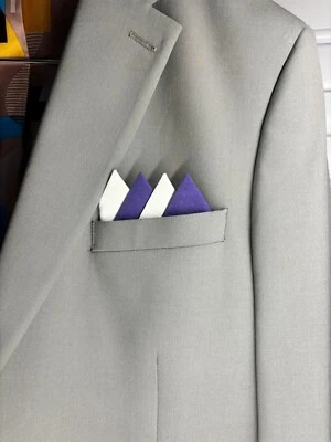 Великобритания ручной работы шелк предварительно сложенный карман квадратный -0001 - Изображение 1 из 2