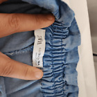 Zara Drawstring Paper bag Chambray Girls Pants size 13-14 D9
