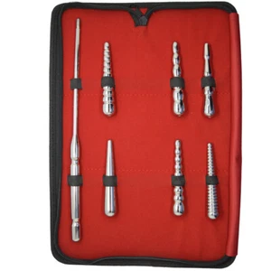 Tools Of The Trade Urethral Dilator Set, 7pc Stainless Steel Urethral Sounds Kit - Picture 1 of 2