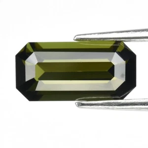 💎 2.13ct 10.5x5mm VVS Octagon Natural Green Tourmaline - Unheated, Tanzania Gem - Imagen 1 de 4