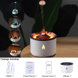 Mini Flame Air Humidifier Jellyfish Electric Aroma Design Lava Volcano Diffuser - Picture 1 of 4