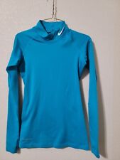 NWOT Nike pro combat dri fit Mock Neck Therma Fit Pullover Size XS teal fitted