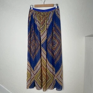 Alexis Maxi Falda Transparente con Pantalones Cortos Talla XS Seda Multicolor Cuero Cintura Elástica - Imagen 1 de 12