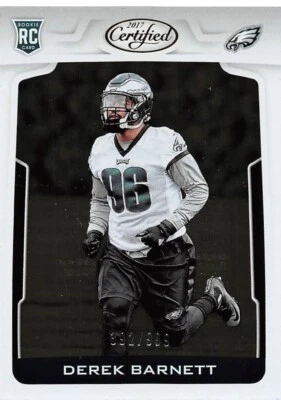 2017 Certified #155 Derek Barnett RC Rookie Eagles /999  - Image 1 of 2