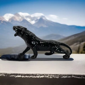 Vintage MCM Stalking Black Panther Jaguar Cat 12" Ceramic Figure - Picture 1 of 6