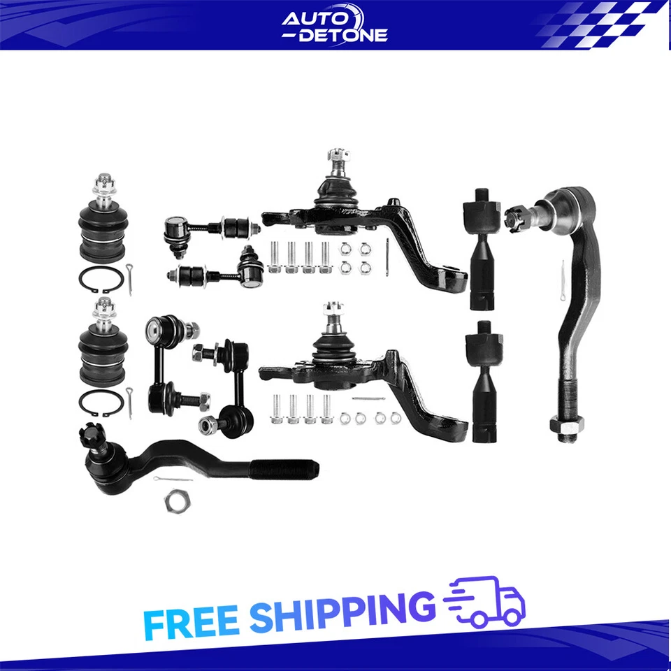 12X Front Tie Rod Ends Ball Joints Suspension For Toyota Tacoma 2001 2002 -2004 - Изображение 1 из 4