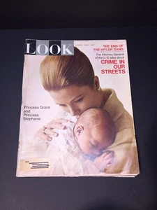 LOOK MAGAZINE June 1, 1965 Princess Grace & Stephanie End Hitler Gang Crime St - Picture 1 of 12