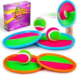Kids Outdoor Toys Toss and Catch Game Set, Outside Yard Camping Beach Pool Toys - Picture 1 of 8