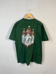Korn 1995 Vintage Men Green Y2K Merch 40 oz Bottles Tee Shirt Size XL - Picture 1 of 11