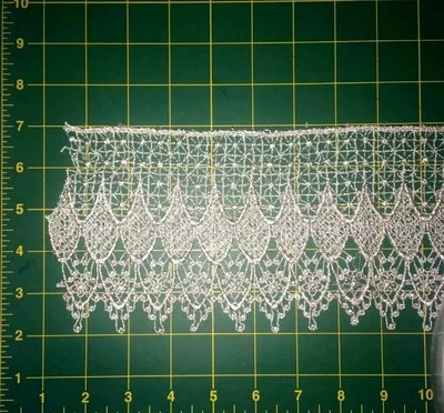 ¡Encaje Venecia metálico color plata 3""5! ¡Compra patio! Foto 1 de 3