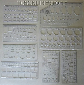 Set Of 8 Assorted Shape Template Set - Picture 1 of 1