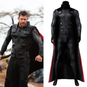 Avengers Infinity War Thor Costume Cosplay Suit With Cloak Handmade - Picture 1 of 12