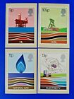 Set of 4 PHQ Stamp Postcard Set No.27 Energy Oil Coal Gas Electic1978 MV4