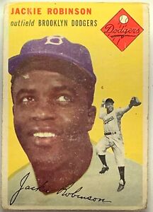 1954 Topps #10 Jackie Robinson Low Grade -Great Gift Sport Cards