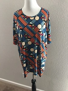 Cute Multi Color Geometric Shape. Orange, Green, Blue,LuLaRoe Irma, Size XS - Picture 1 of 2