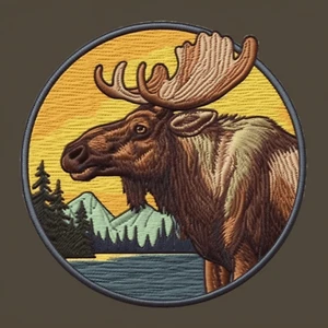 Apliques de planchado con parche de alce para mochila de ropa, insignia de animales salvajes, naturaleza - Imagen 1 de 12