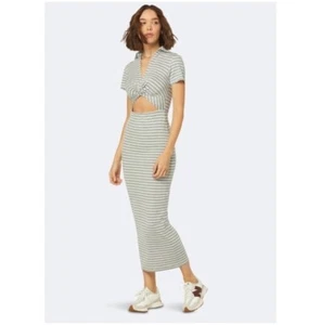 NWT Favorite Daughter Day To Night Cutout Twist V-Neck Striped Maxi Dress sz XS - Picture 1 of 10