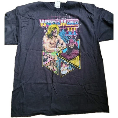 Camiseta Vintage Wrestle Mania VI Talla XL Hombre Foto 1 de 3