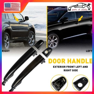 2X Manija exterior puerta delantera negra para RX330 Lexus GX470 RX350 RX400h 2003-2009 Foto 1 de 4