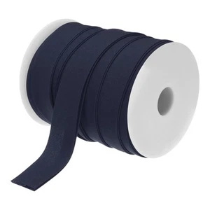 1 Inch Double Fold Bias Tape Continuous Bulk Bias Tape Navy Blue 25 Yards - Picture 1 of 8