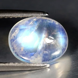 Pietra di luna blu arcobaleno a forma di cabochon ovale scintillante 2,47 ct (10 x 8 mm) - Foto 1 di 1