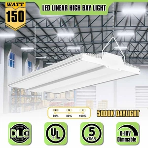 150W LED Linear High Bay Light Commercial Warehouse Shop Light Fixtures 22500lm - Picture 1 of 11