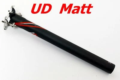 mr-ride 145g,34.9x350 Climax SP02A UD Matt carbon Seatpost bike Road MTB Black - Image 1 of 4