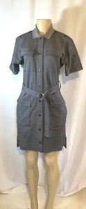 Lacoste Polo Dress Button Up Gray  & Blue Women's Size  34 - Picture 1 of 8
