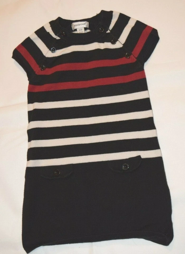 Vestido Savannah Niñas Talla S 4 Tejido Mezcla Rayas Colores Foto 1 de 4