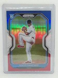 Sixto Sanchez 2021 Prizm Baseball - Red White & Blue RC #86 - Miami Marlins
