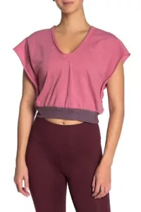 T-shirt Free People Movement Happy Camper cropped top donna L sandalo rosso nuova con etichette - Foto 1 di 2