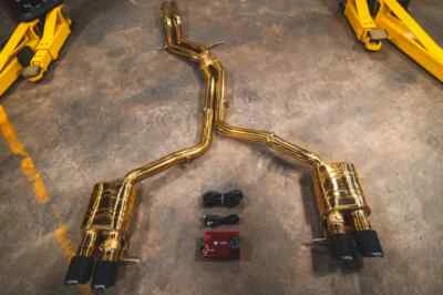 Valvetronic Designs Gold Valved Sport Exhaust System For 2010-2016 Audi S4/S5 - Image 1 of 4