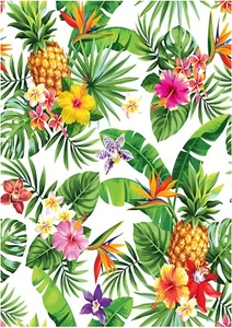 Papel tapiz de piña flor tropical tamaño A4 papel de oblea comestible/hoja de glaseado - Imagen 1 de 1