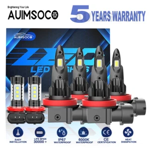 For Nissan Sentra Sedan 4-Door 2013-2021 2022 LED Headlight Fog Lights Bulbs Kit - Picture 1 of 16