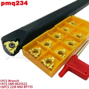 SNR 0025S22 Threading Turning Boring Bar Holder +10* 22IR CNC Threading inserts - Picture 1 of 5