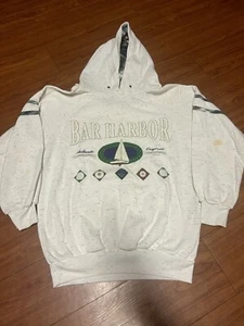 Vintage Maine Hoodie Size Medium Bar Harbor Made In USA - Picture 1 of 6
