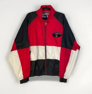 Vintage Miami Heat Pro Player Men’s XL Zip Up Windbreaker Jacket Basketball - Image 1 of 4