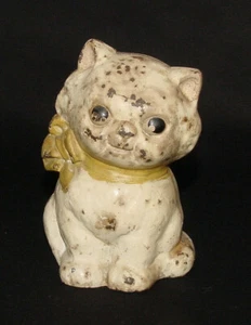 VINTAGE Hubley Original Paint Cast Iron "Kitten/Cat" Still Bank!! - Imagen 1 de 3