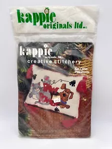 Kit de Almohada Bordada Crewel C656 Kappie Creative Stitchery 1980 De Colección "Paw Power" - Imagen 1 de 3