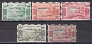 Nouvelles Hebrides 1938 SG FD65-FD69 MNH VF / CAT VALUE $180 / SHIPS - Picture 1 of 1