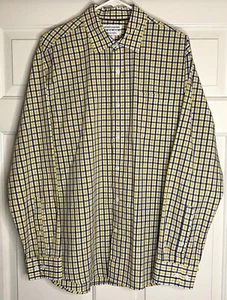Amazon Essentials Long Sleeve Regular Fit Shirt Blue/Yellow/White Large - Picture 1 of 4