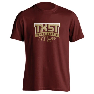 Texas State University Bobcats Mom Logo Mother Parent Tee Short Sleeve T-Shirt - Image 1 of 2