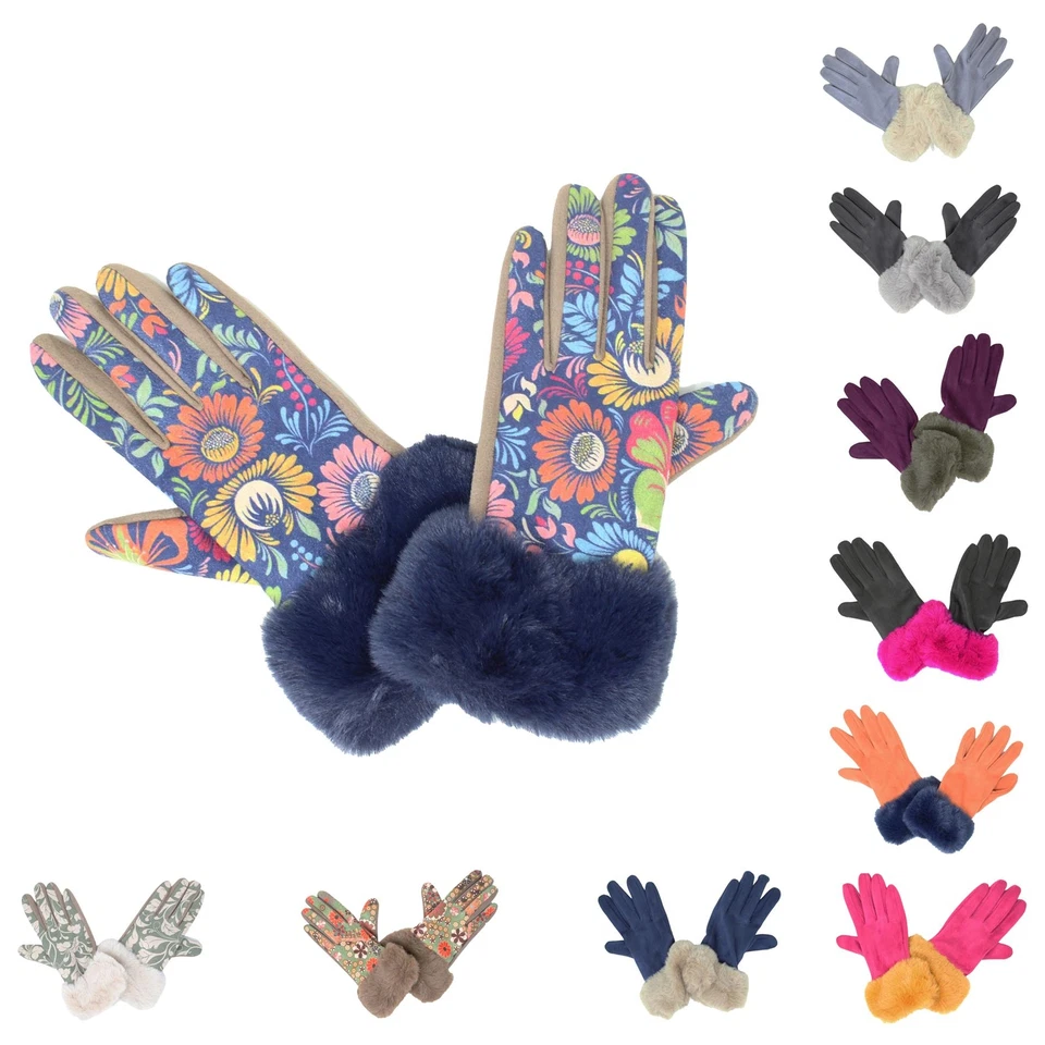 Guantes de mujer puño de piel artículos de invierno accesorios suaves cálidos accesorios elegantes para mujer Foto 1 de 1