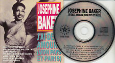 JOSEPHINE BAKER J'ai Deux Amours (Mon Pays et Paris) CD Made in Portugal 12 Song