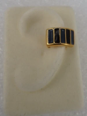 Neugablonz: Ohrklammer/Ohrclip mit Emaille um 1970er Jahre (116209) - Bild 1 von 4